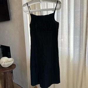 Black Dress 100% Cotton Adjustable Straps size 4